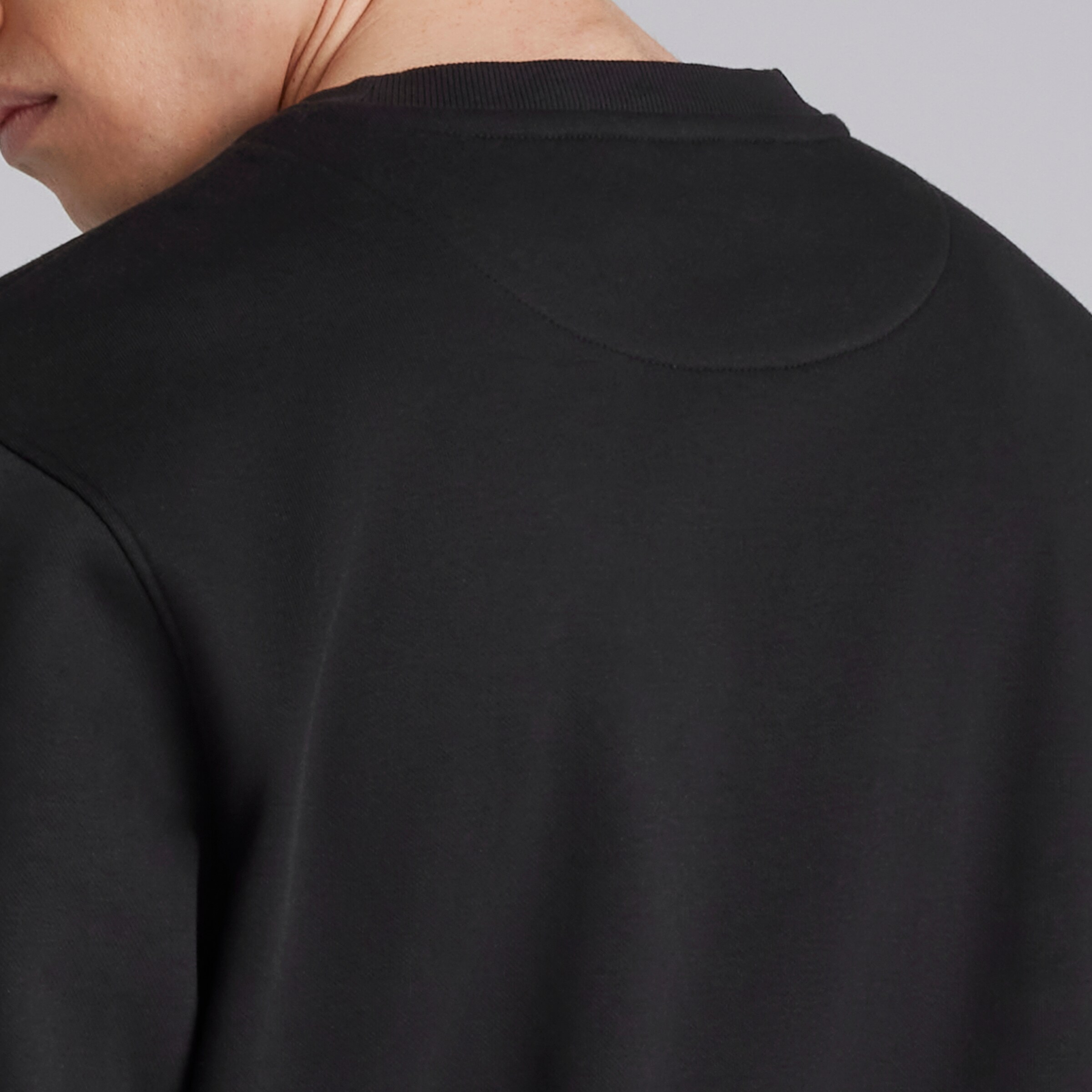 Manchester United Varsity Sweatshirt Black Noir Détail [5-5]