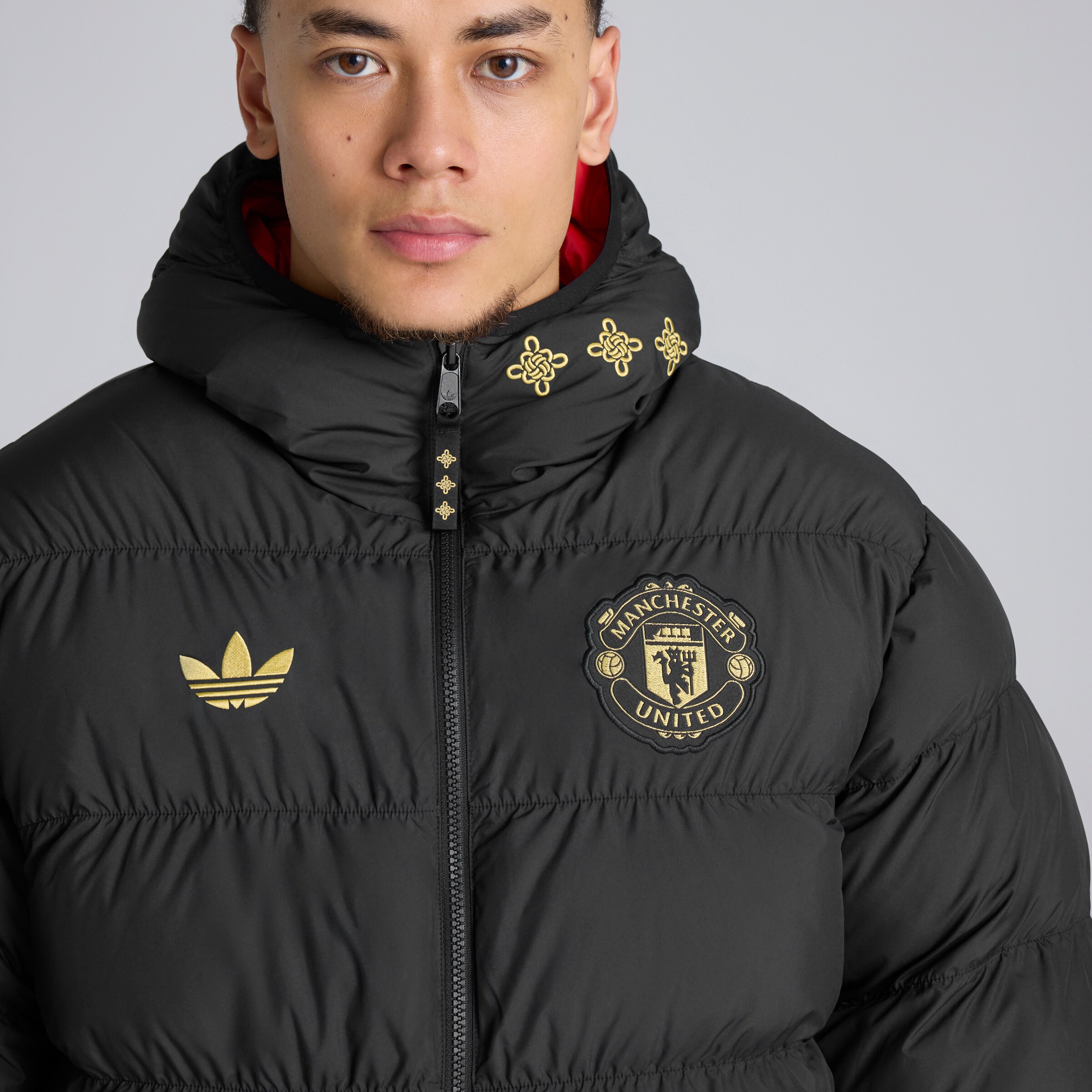 Manchester United Cultural Story Padded Jacket 黑色 细节 [5-7]