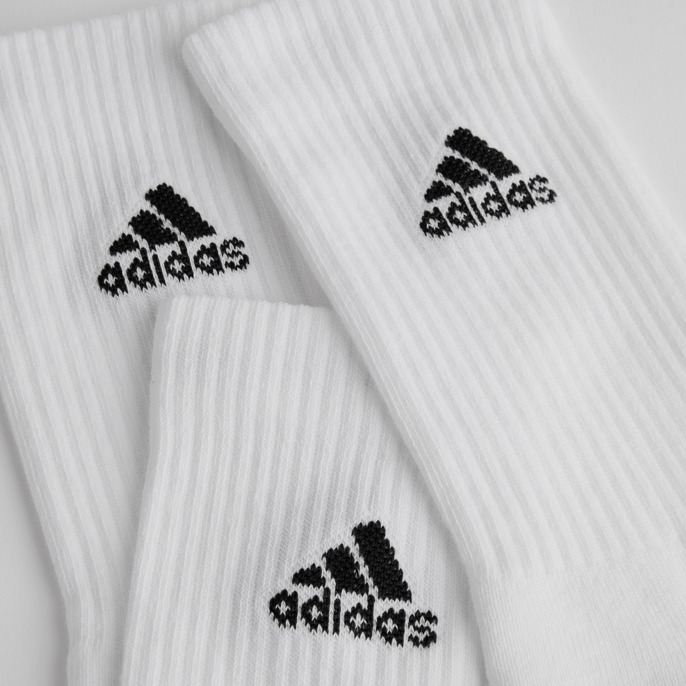 Manchester United x adidas Essentials Cushioned Crew Socks 3 Pack White/White/White White Detail [3-4]