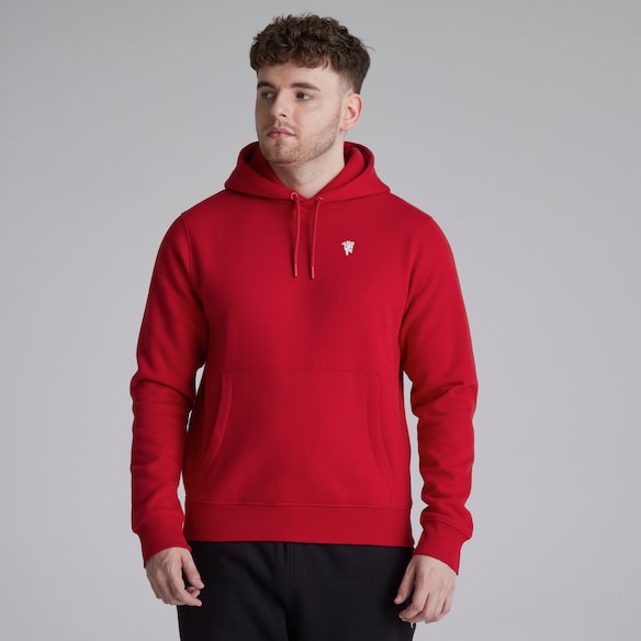Manchester United Devil Essentials Overhead Hoodie Red Red