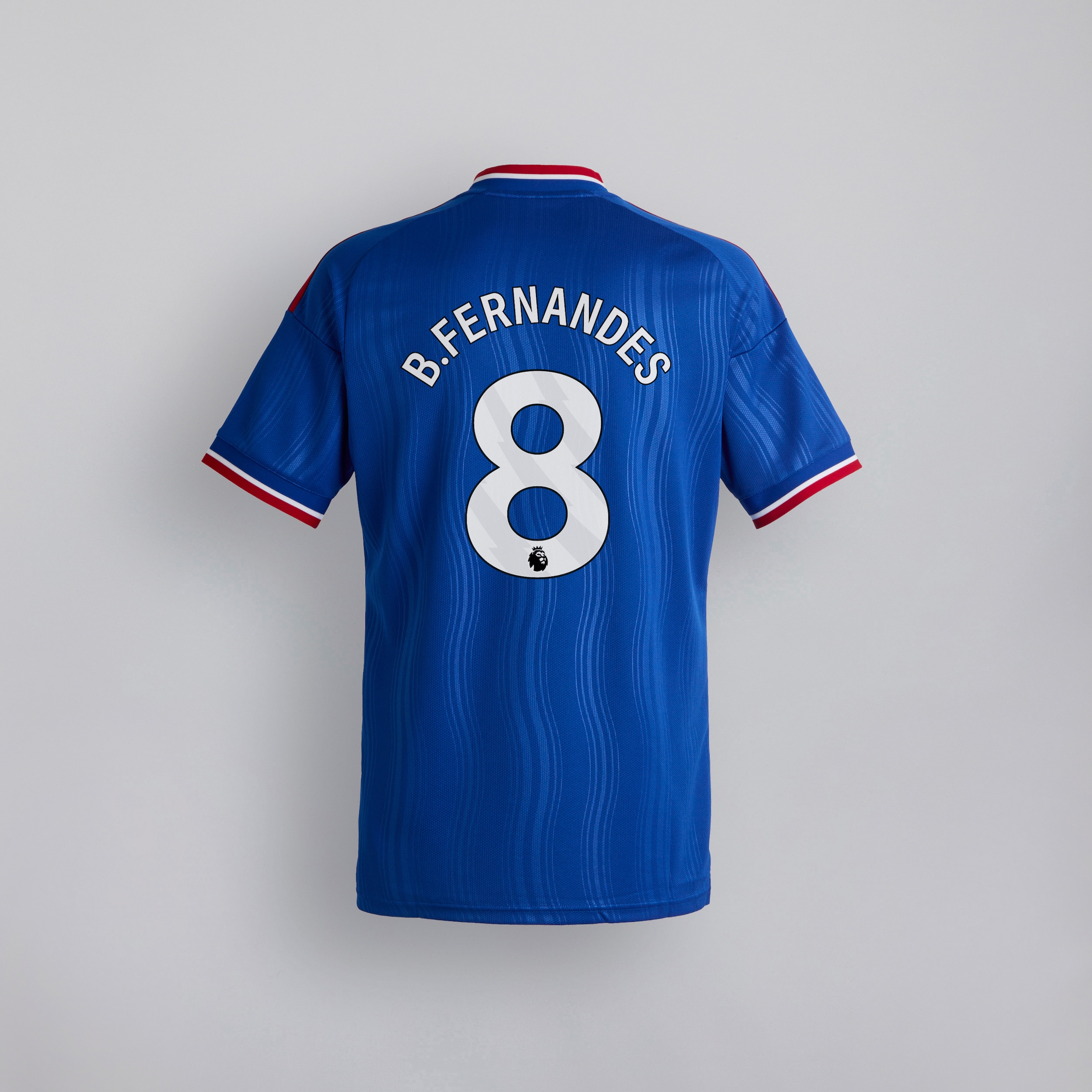 Manchester United 26/27 Away Kids Jersey with Fernandes 8 EPL Printing & Badge Blue