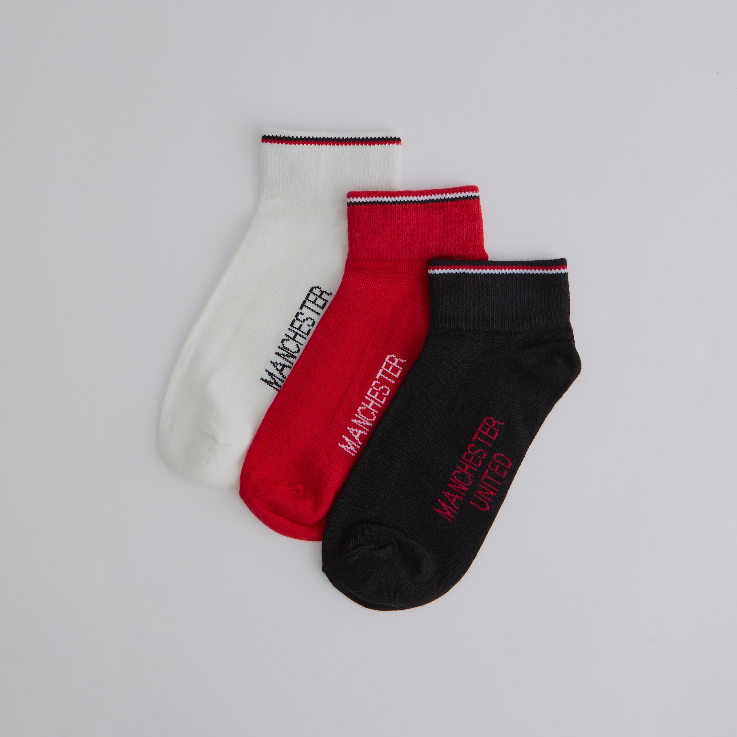 Manchester United Ankle Socks 3 Pack Multi