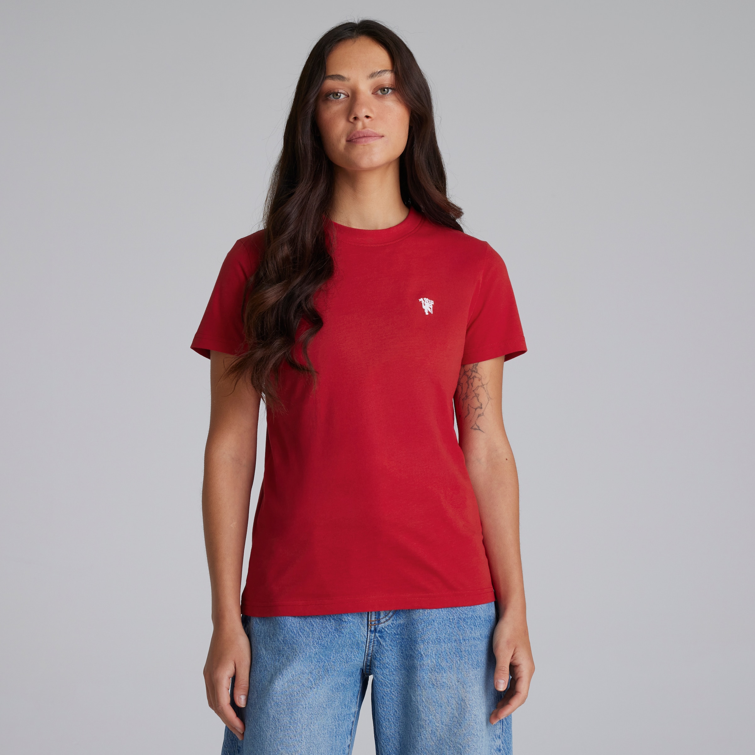Manchester United Womens Devil Essentials T-Shirt Red Red