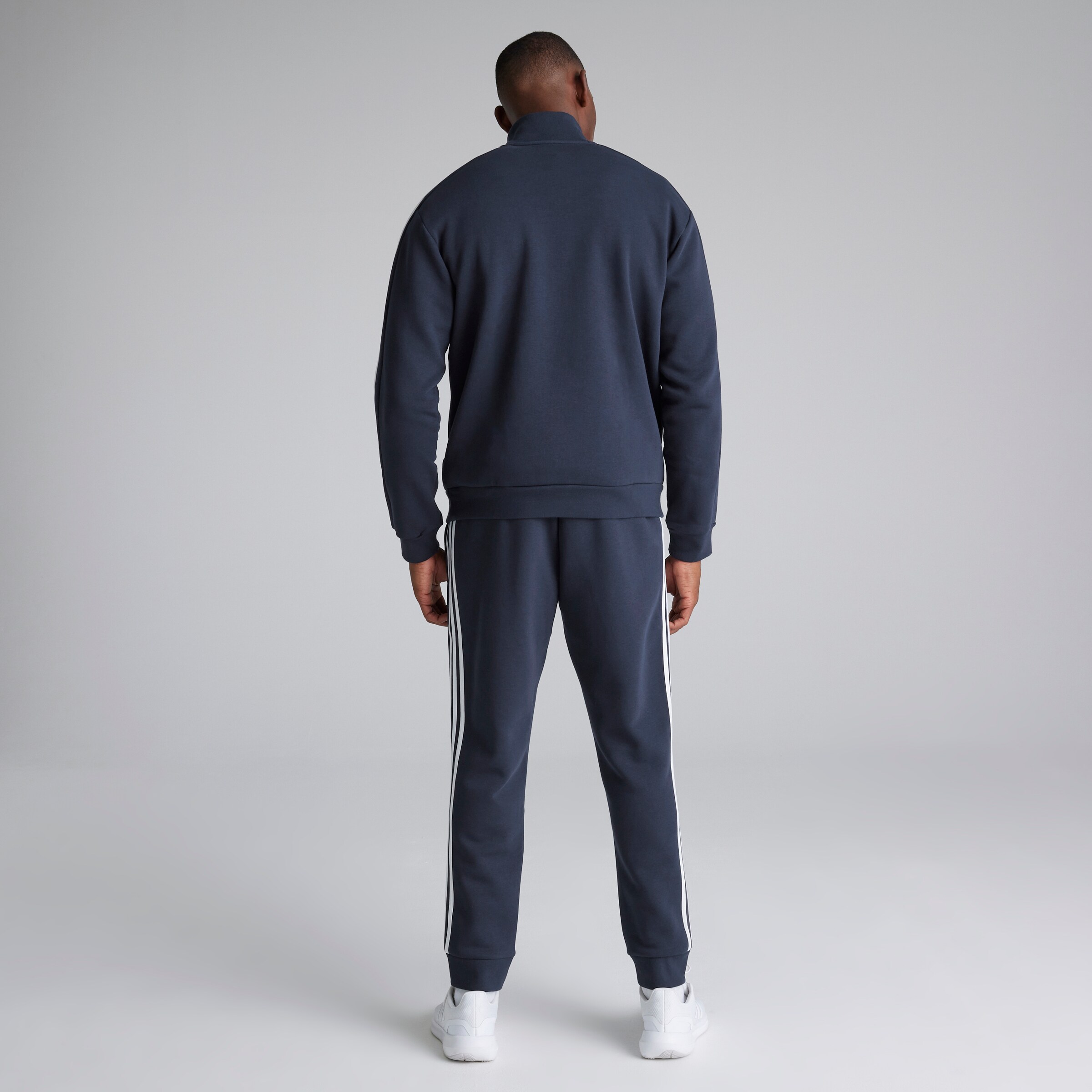 Manchester United x adidas Mens Essentials Fleece 3-Stripes Tapered Joggers Navy Navy blue Detail [2-5]