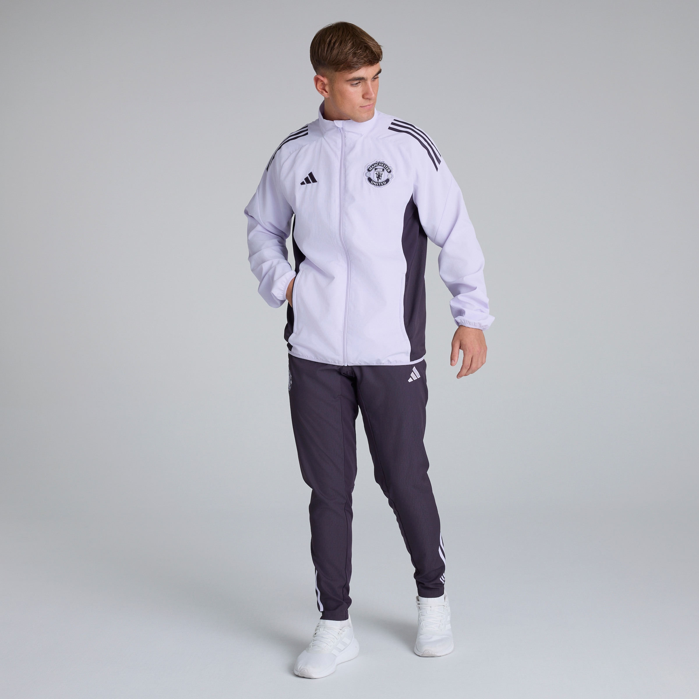 Manchester United Tiro 25 Competition Presentation Jacket Purple Detail [3-5]