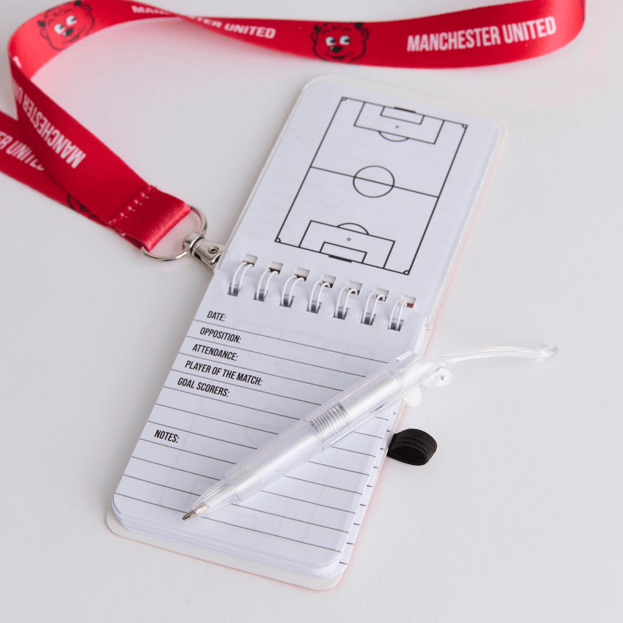 Manchester United Carnet de Notes Tactiques Lanière Rouge Rouge Détail [3-4]