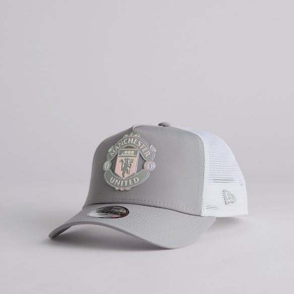 Manchester United x New Era Kids Iridescent Trucker Cap Grey Grey