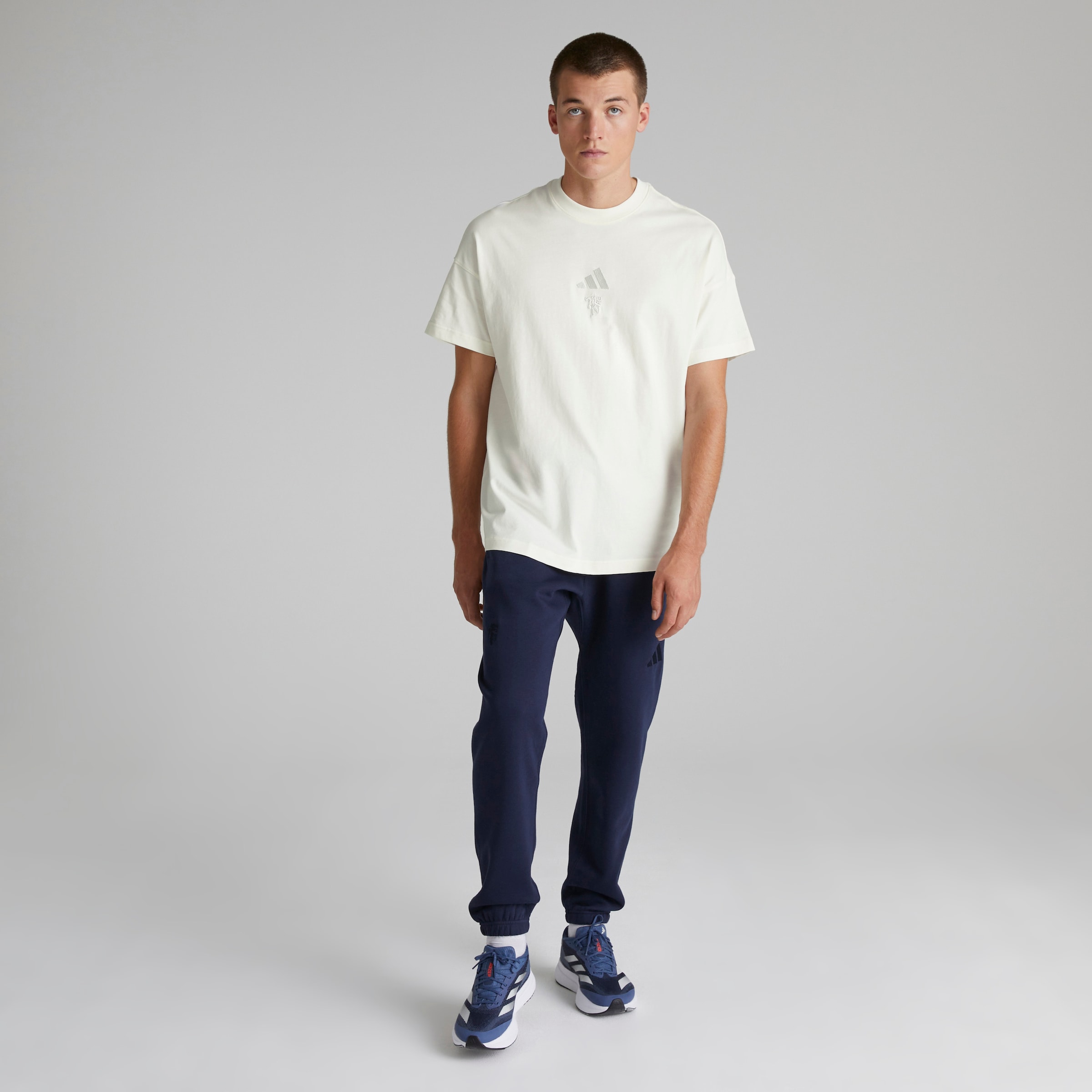 Manchester United x adidas ALL SZN T-Shirt Off White White Detail [3-6]