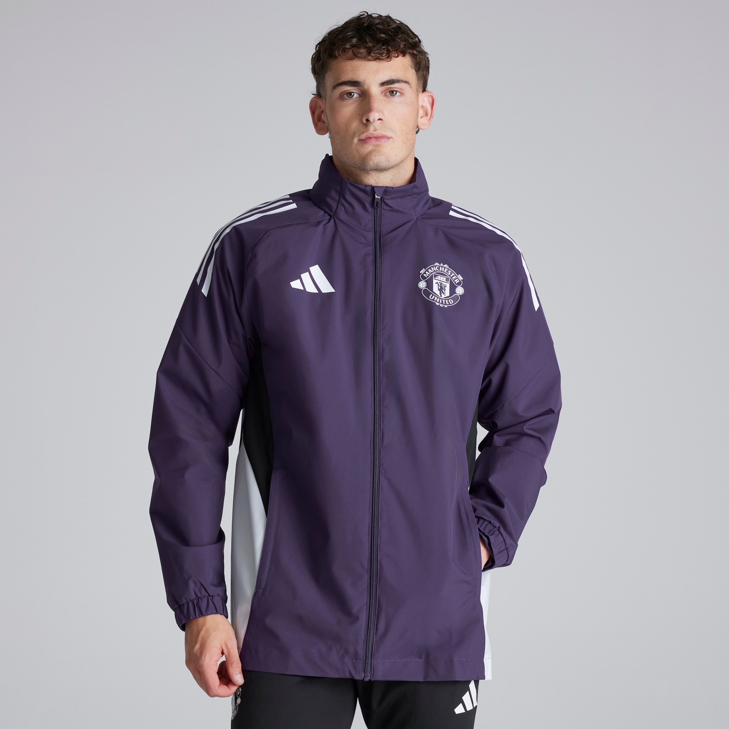 Manchester United Tiro 25 Competition All-Weather Jacket Purple