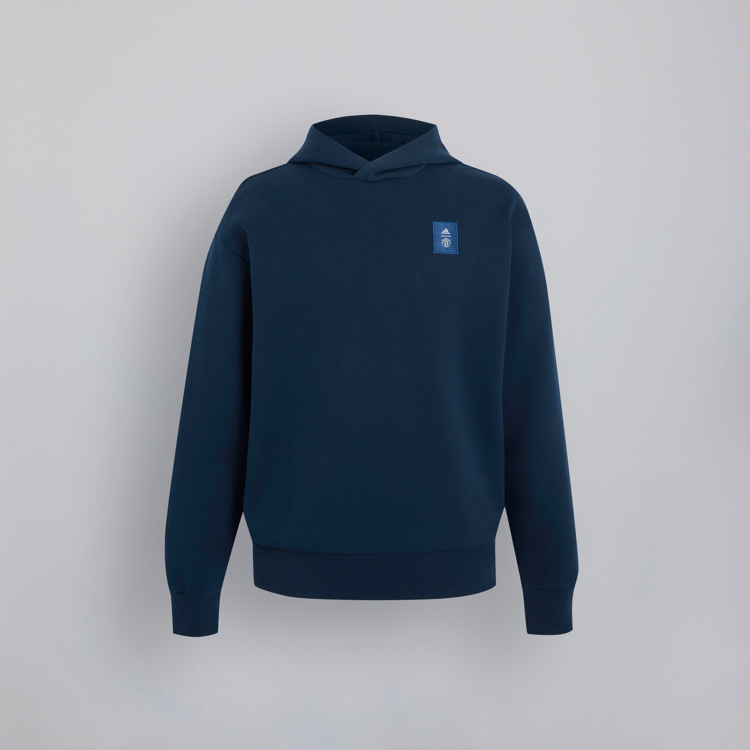 Manchester United Hoodie double maille saisonnier Bleu Détail [7-8]