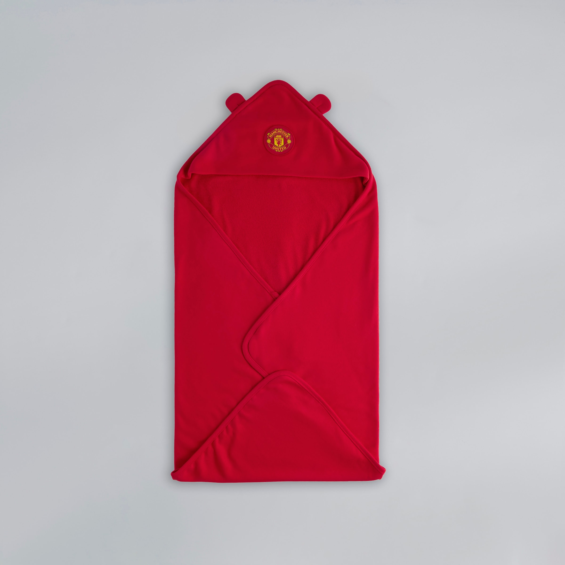 Manchester United Baby Hooded Towel with Devil Horns Red Red