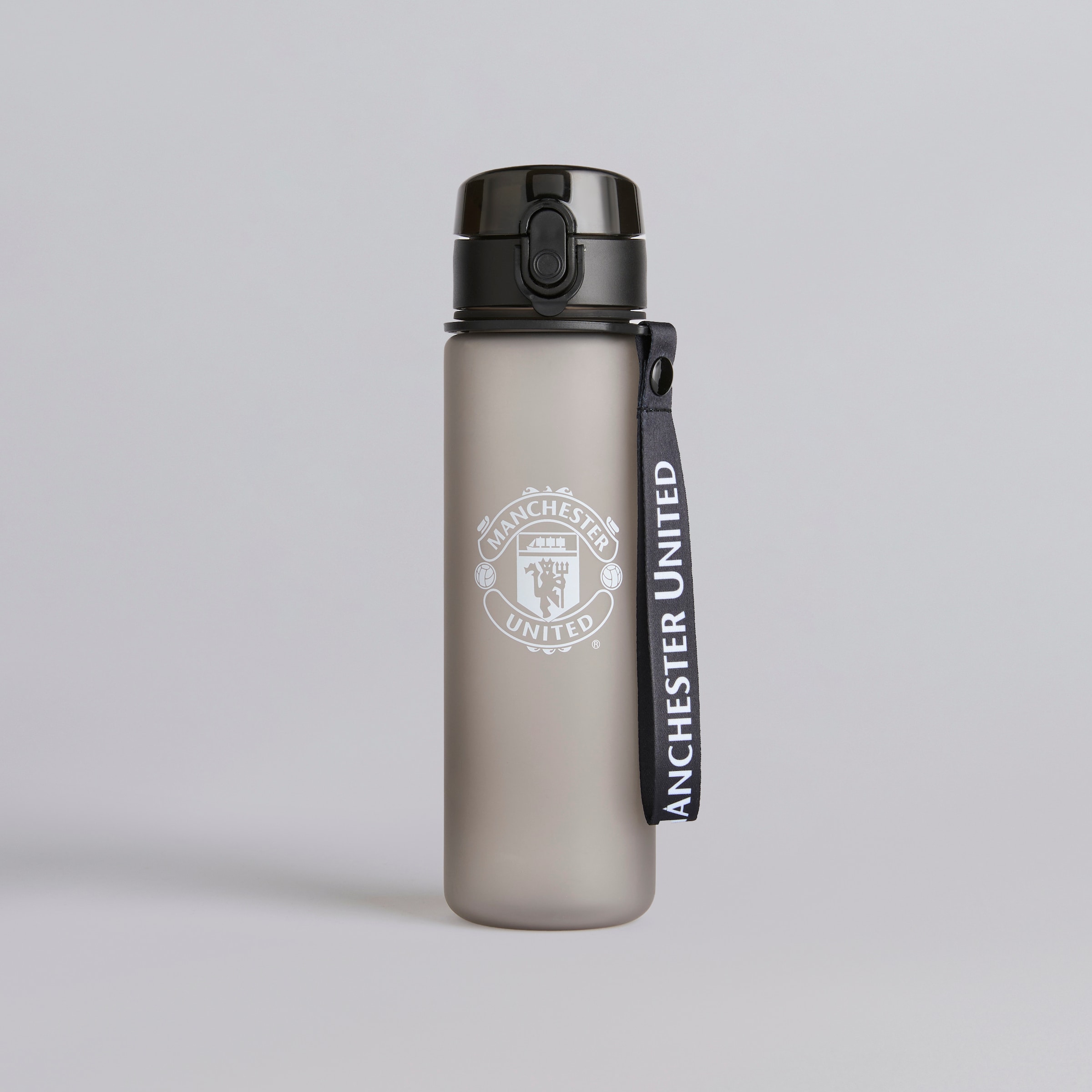 Manchester United Flip Top Plastic Bottle Black Black