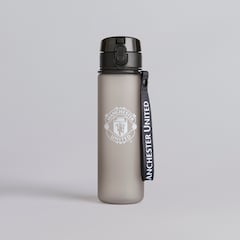 Manchester United Flip Top Plastic Bottle Black