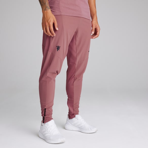 Manchester United x adidas Mens Designed for Training Joggers Burgundy Red