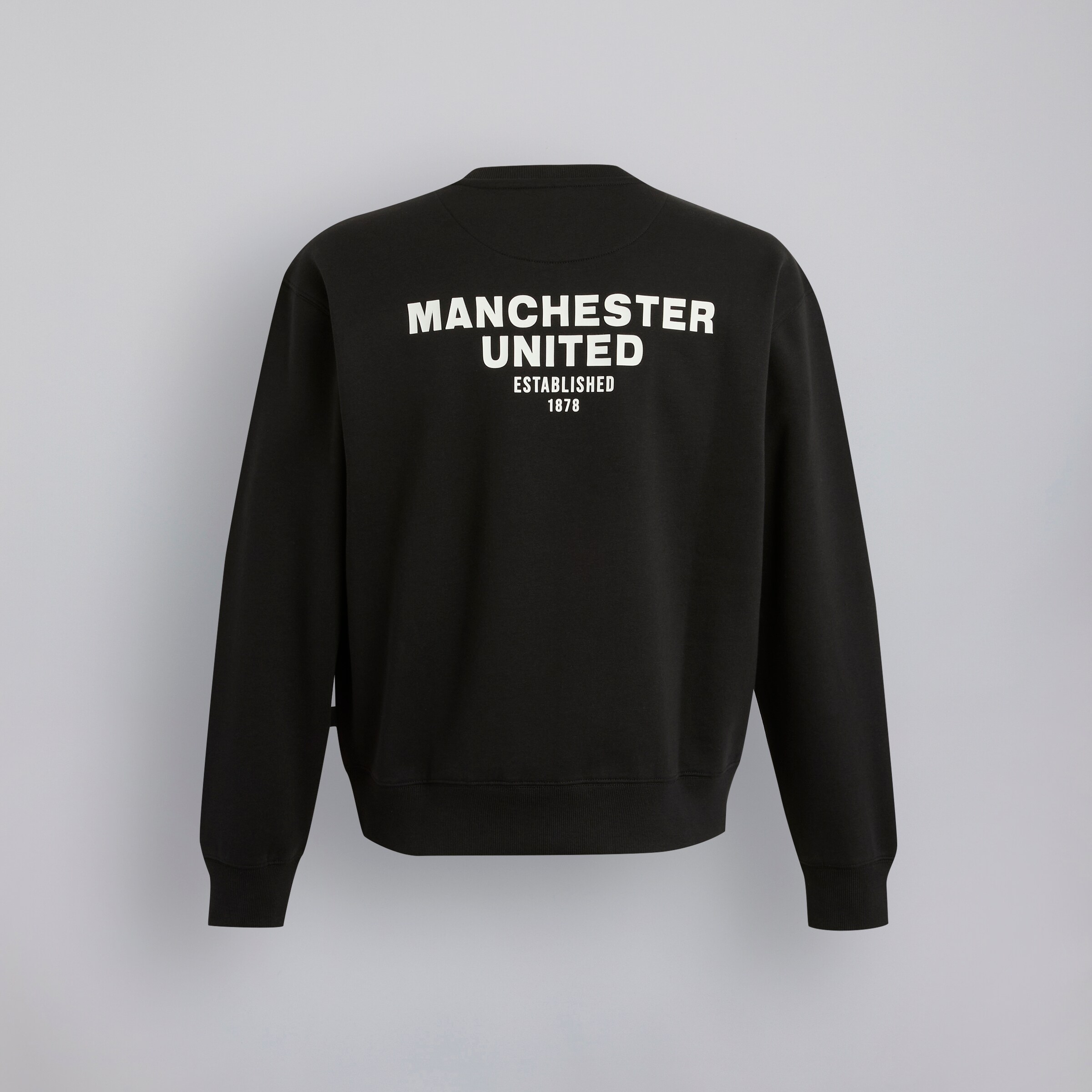 Manchester United Womens Back Print Sweatshirt Black Black Detail [7-7]