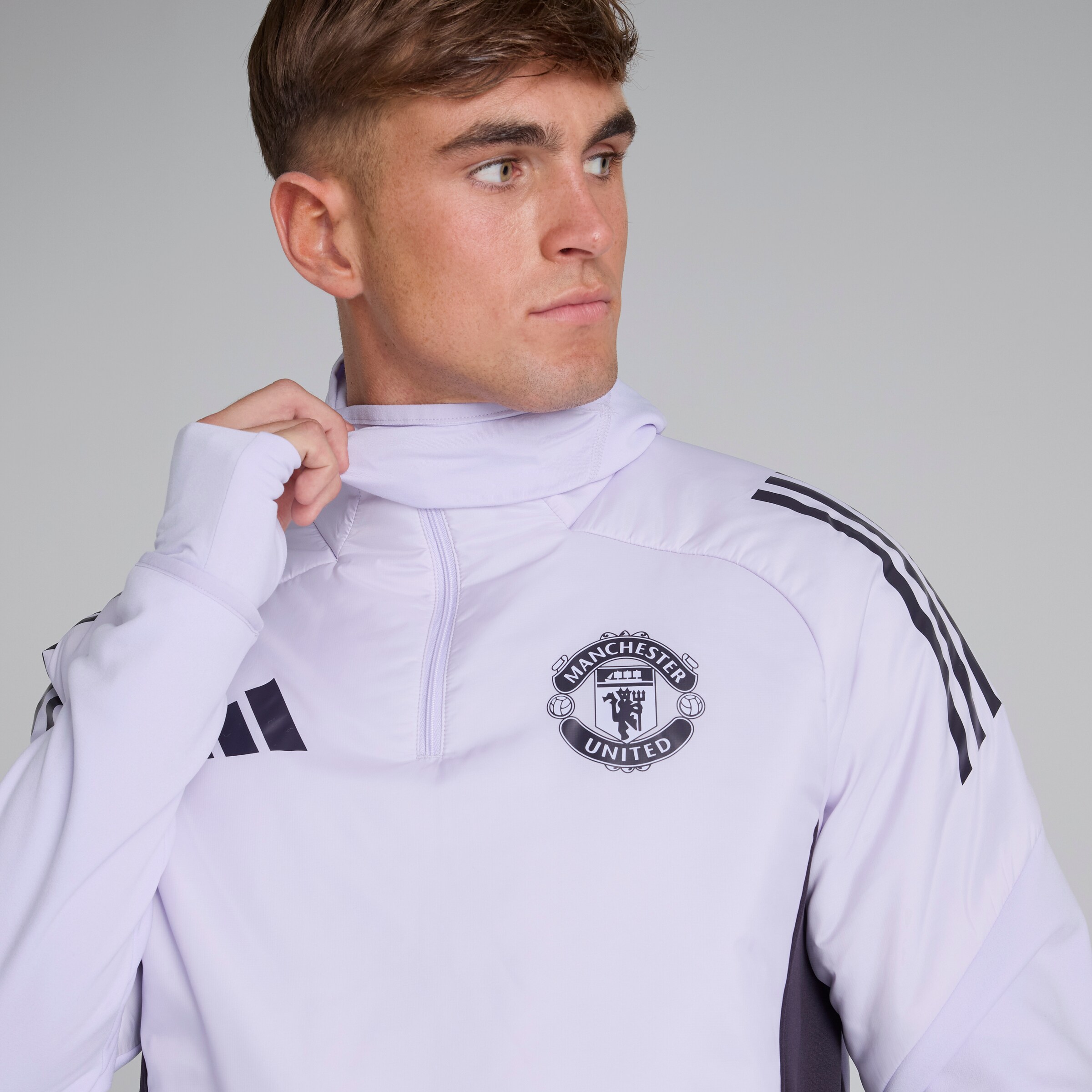Manchester United Tiro 25 Competition Winterized Top Purple Detail [4-6]
