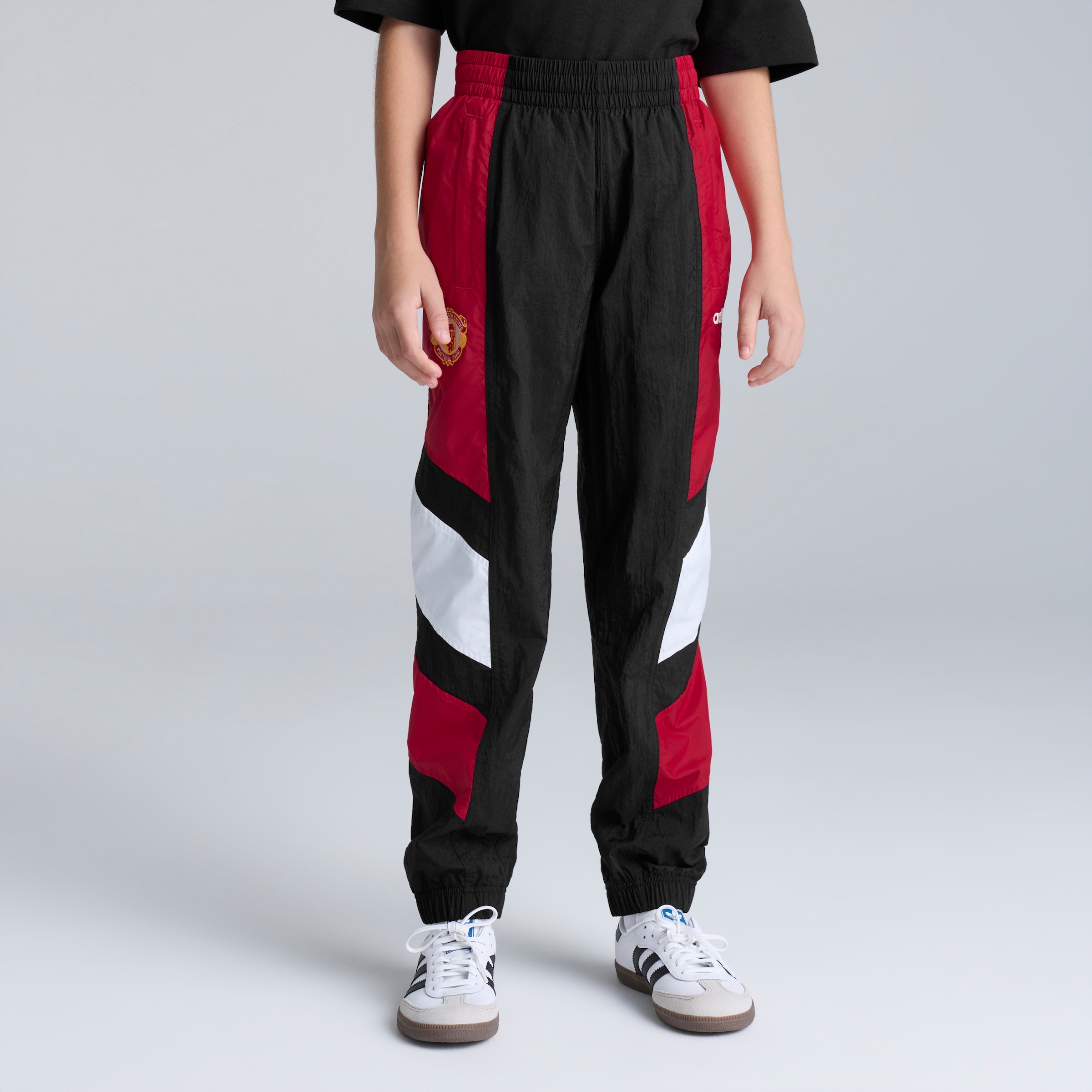 Manchester United x adidas Kids EQT Track Pants Black Black Detail [3-5]