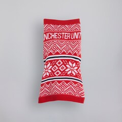 Manchester United Pet Fairisle Christmas Jumper Red