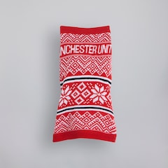 Manchester United Pet Fairisle Christmas Jumper Red