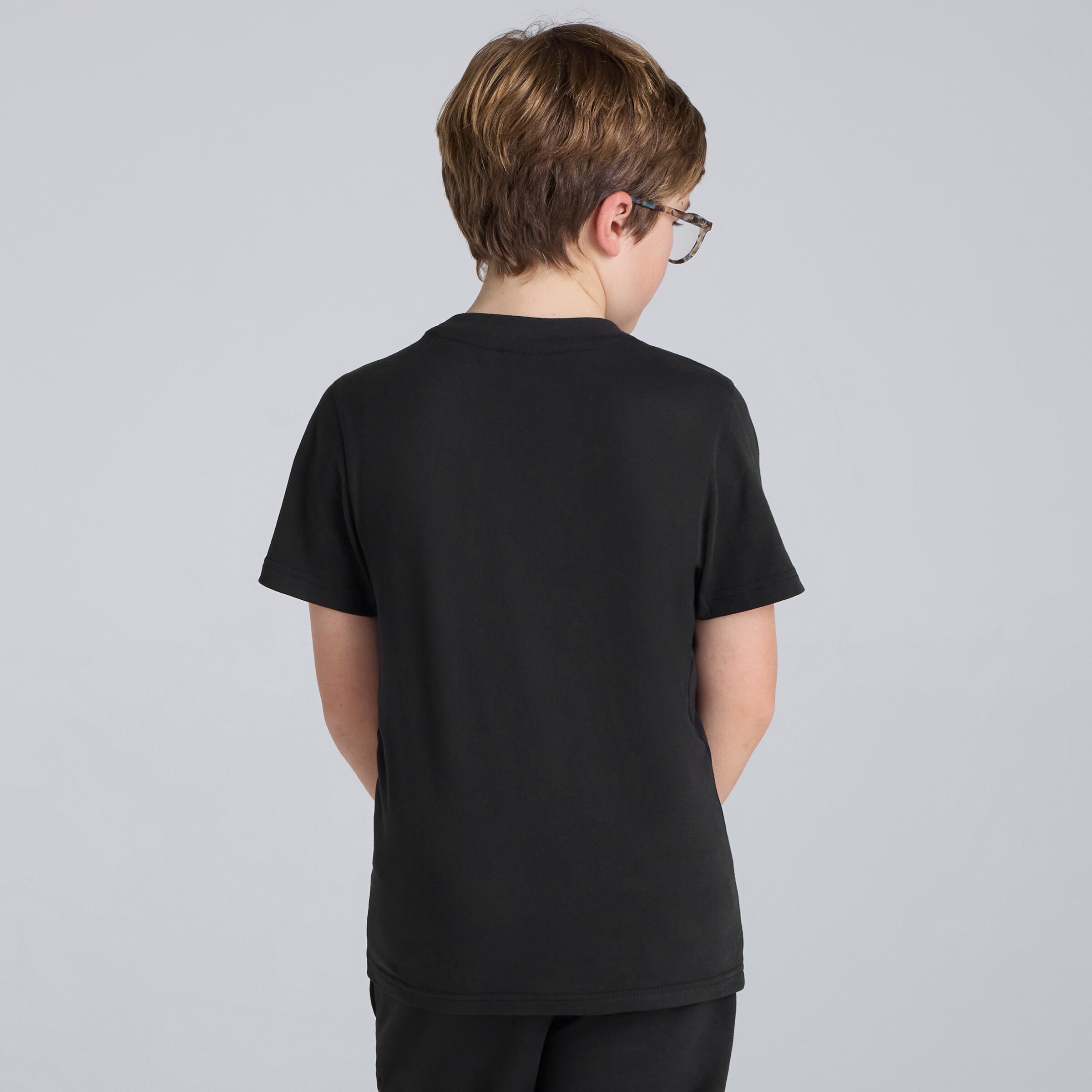 Manchester United Kids Devil Essentials T-Shirt Black Noir Détail [2-4]