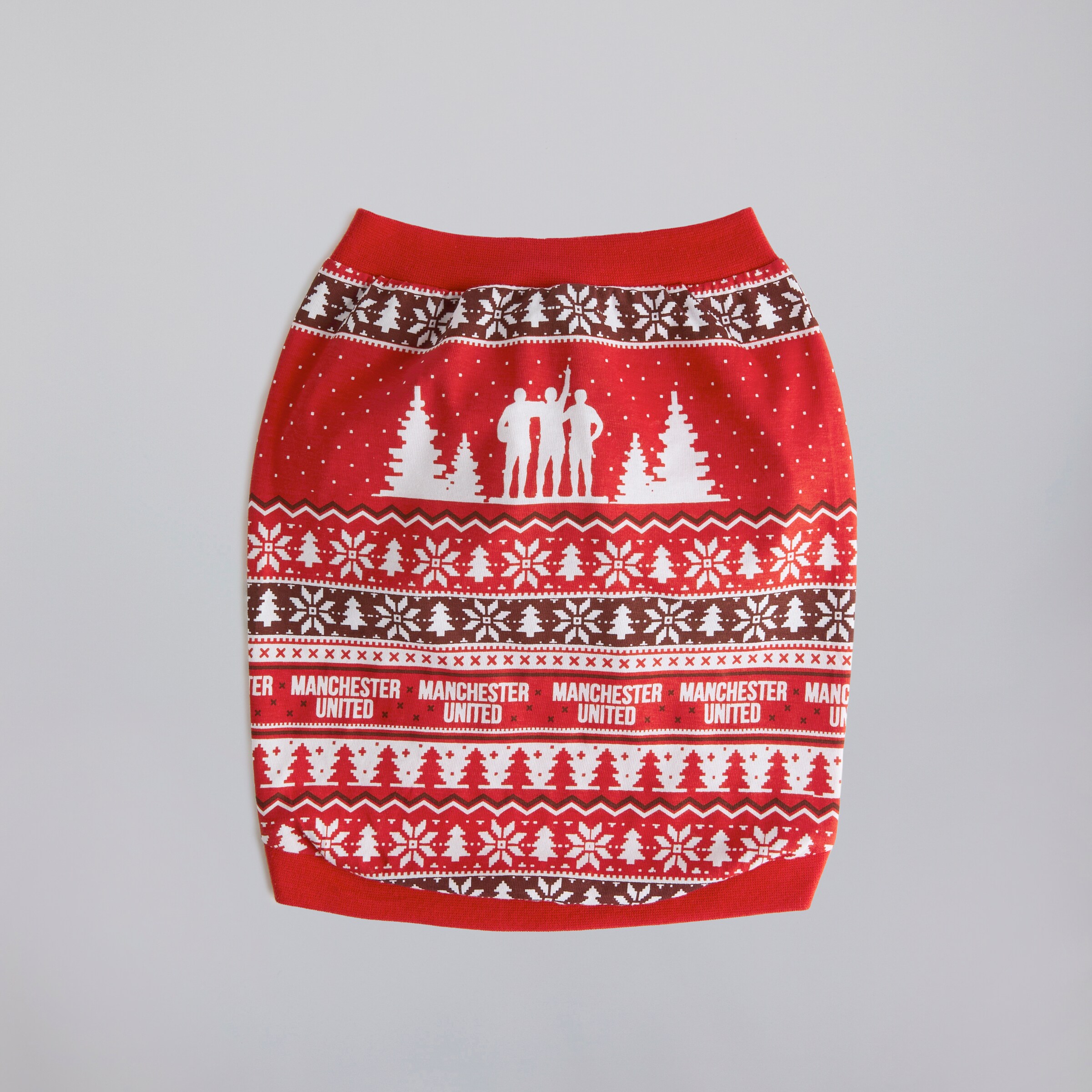 Manchester United Pet Christmas Fairisle Pyjama Red Red Detail [4-4]