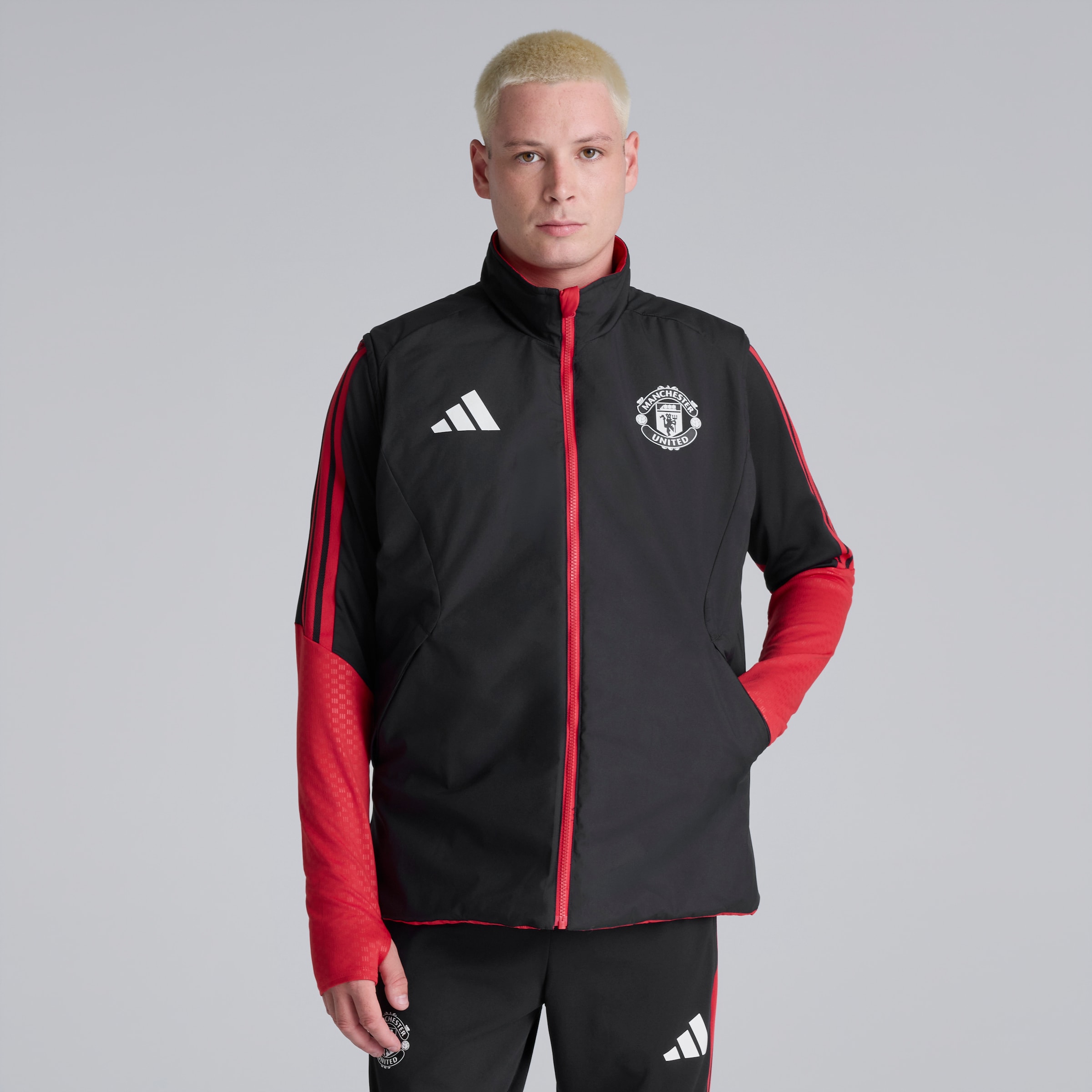 Manchester United 26/27 Training Tiro Winterized Vest Red Red Detail [7-7]