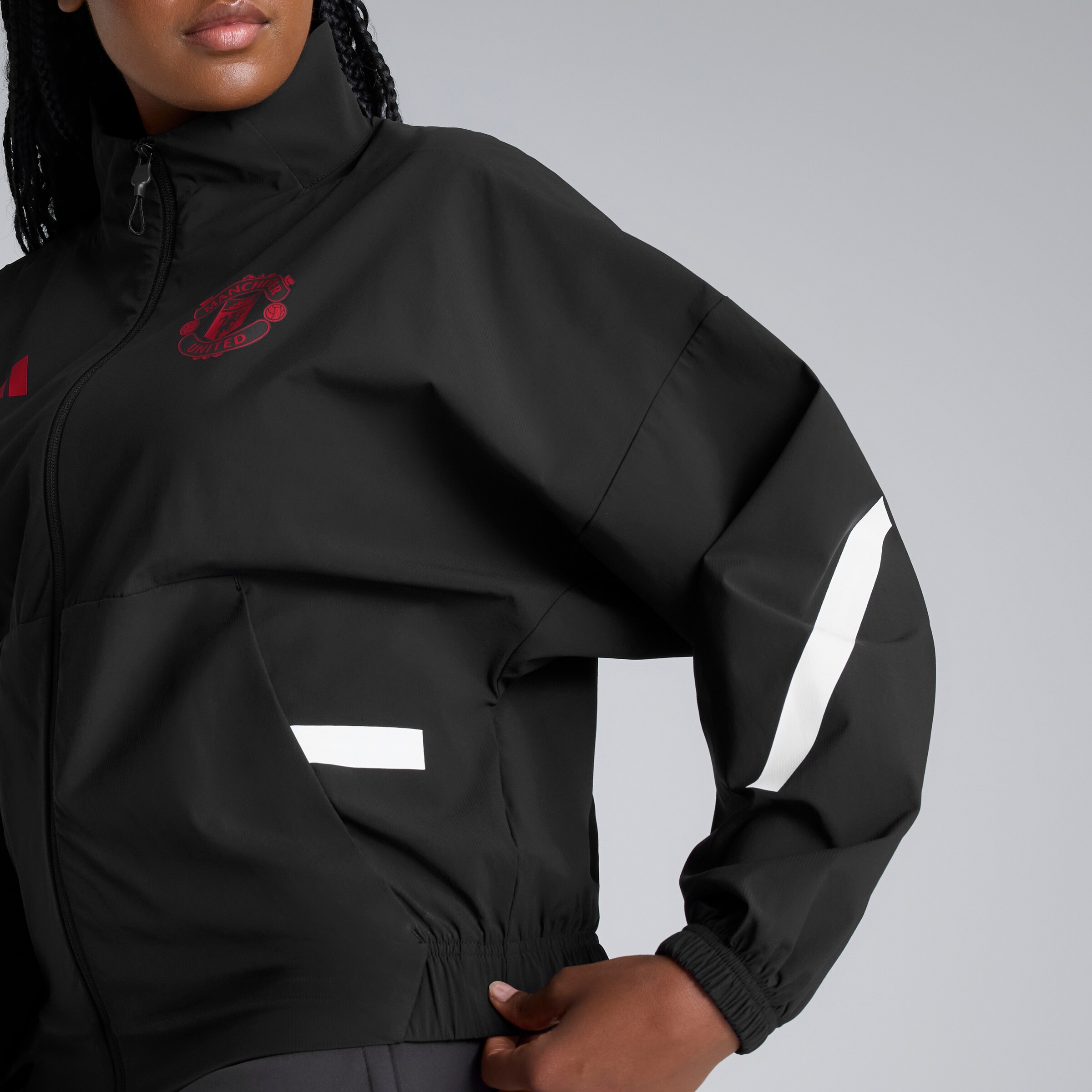 Manchester United Z.N.E. Anthem Jacket Noir Détail [6-6]