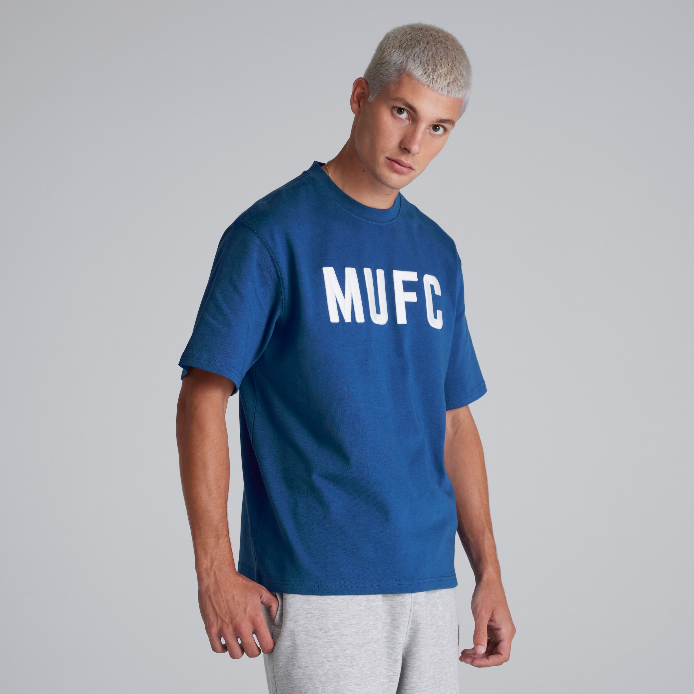 Buy Manchester United Mens MUFC T-Shirt Blue | Manchester