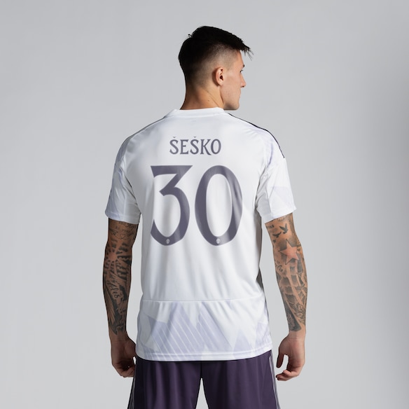 Manchester United 25/26 Away Jersey with Sesko 30 Club Printing White