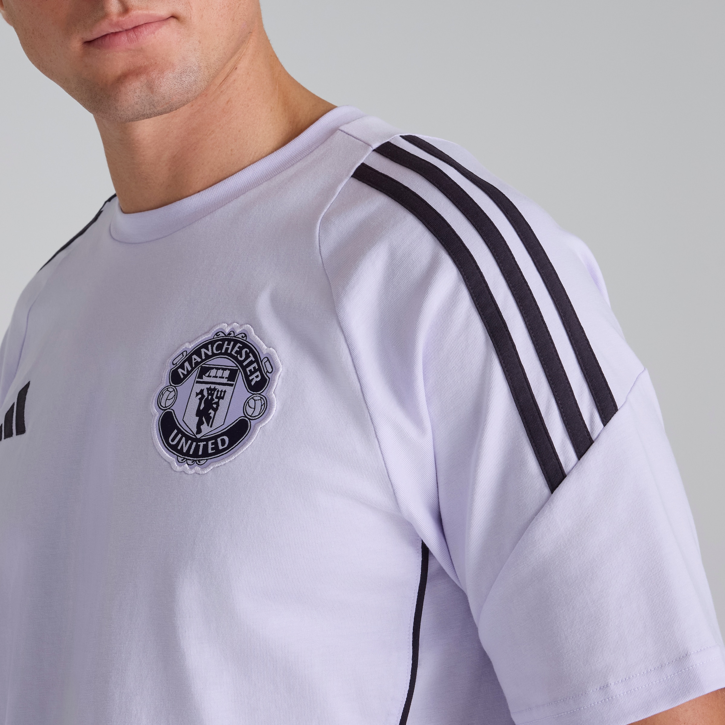 Manchester United Tiro 25 Competition Cotton T-Shirt Purple Detail [5-5]