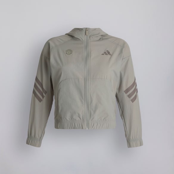 Manchester United x adidas future Icons 3-Stripes Woven Jacket Kids Gris