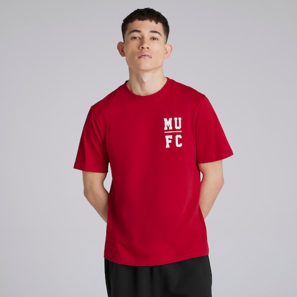 Manchester United Varsity Back Print T-Shirt Red Red