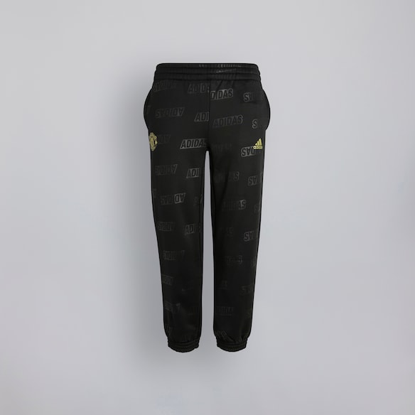 Manchester United x adidas Kids Debossed Joggers Black Schwarz