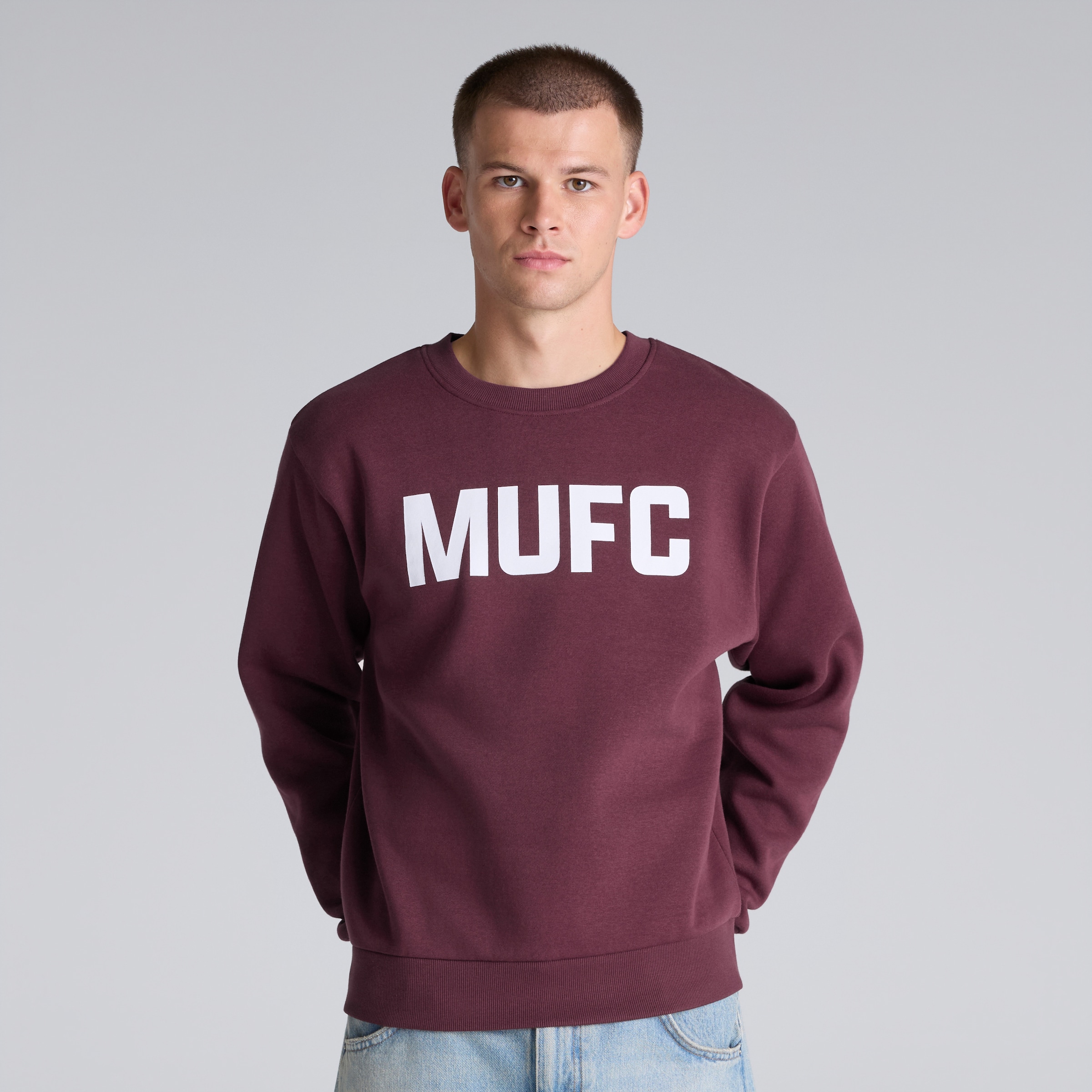 Manchester United MUFC Sweatshirt Burgundy Red
