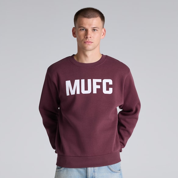 Manchester United MUFC Sweatshirt Burgundy Red