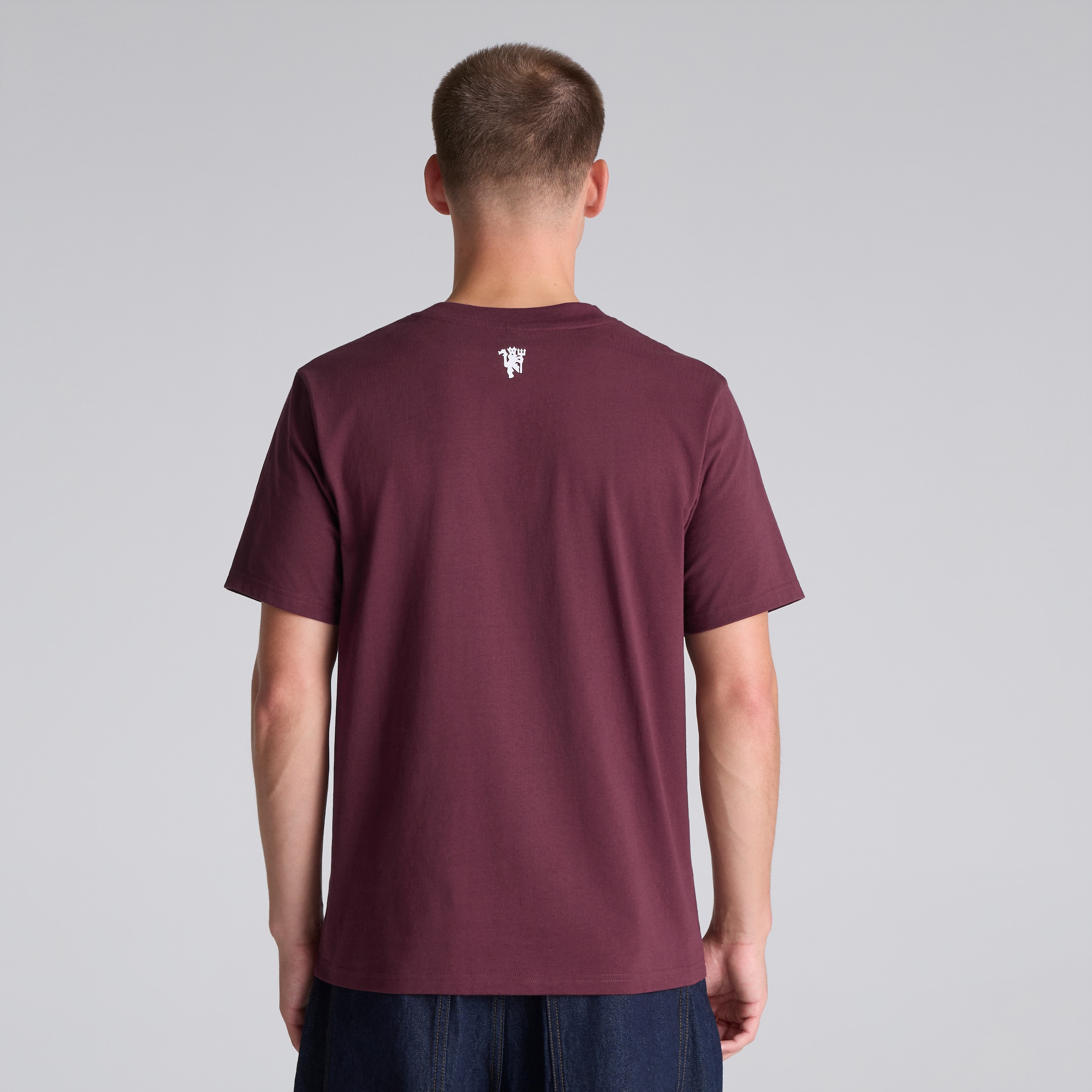 Manchester United MUFC T-Shirt Burgundy Red Detail [3-5]