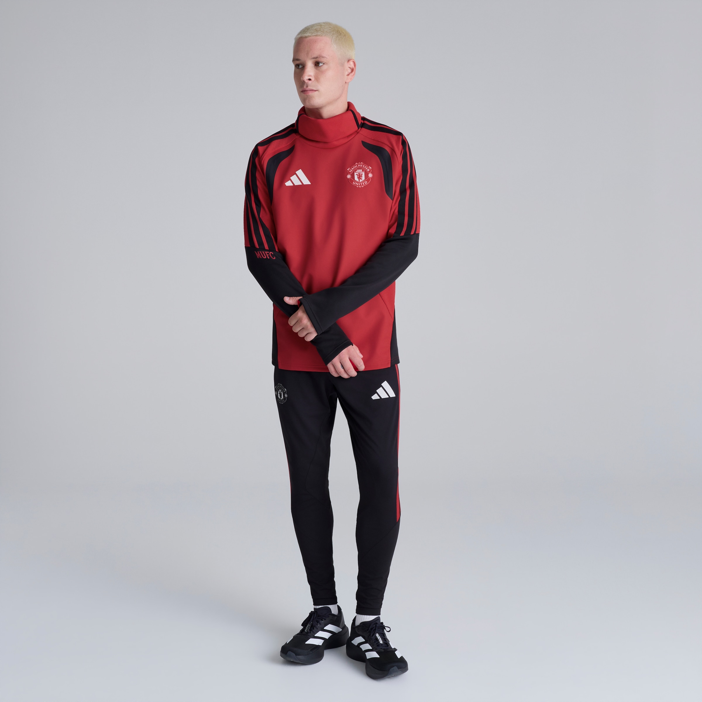Manchester United 26/27 Training Tiro Authentic Warm Top Red Red Detail [3-7]