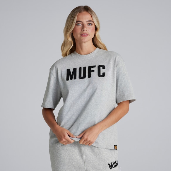 Manchester United Womens MUFC T-Shirt Grey Gris