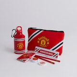 Manchester United Core Stripe Stationery & Bottle Set Red