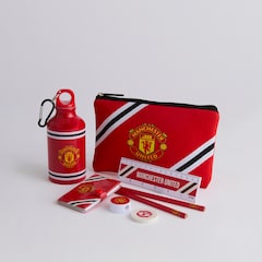 Manchester United Core Stripe Stationery & Bottle Set Red