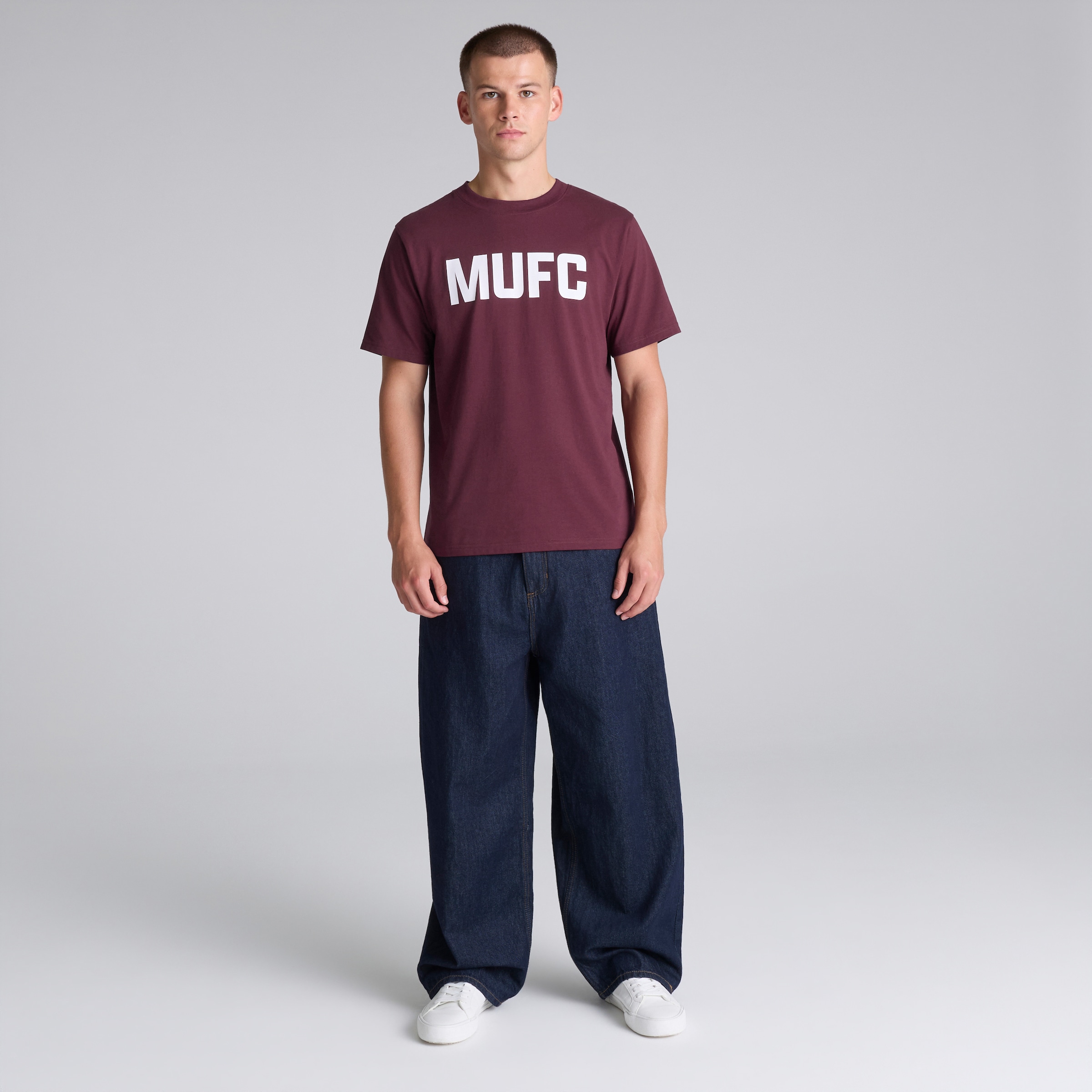 Manchester United MUFC T-Shirt Burgundy Red Detail [2-5]