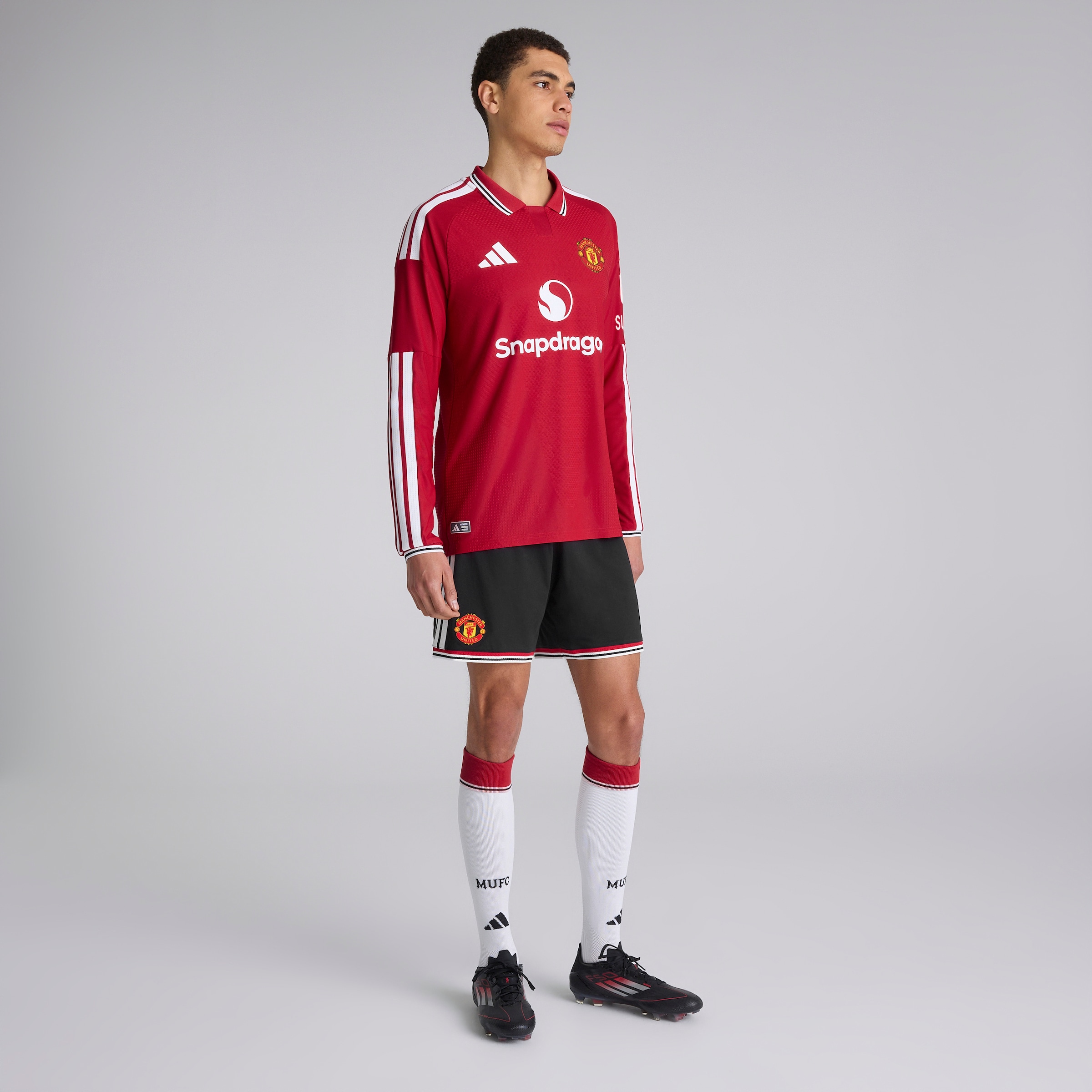 Manchester United 26/27 Home Authentic Shorts Black Black Detail [3-5]