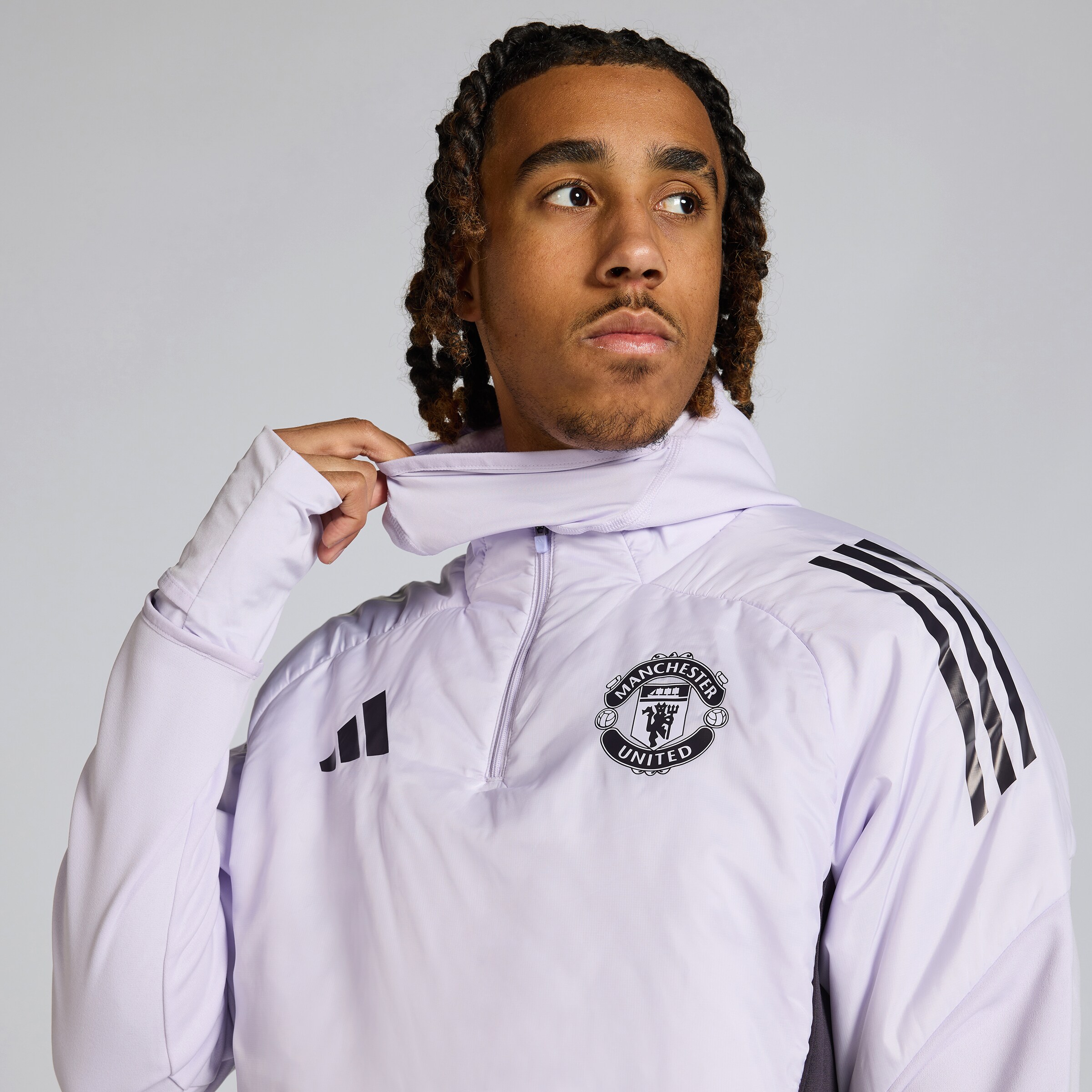 Manchester United Tiro 25 Competition Winterized Top Purple Detail [4-5]