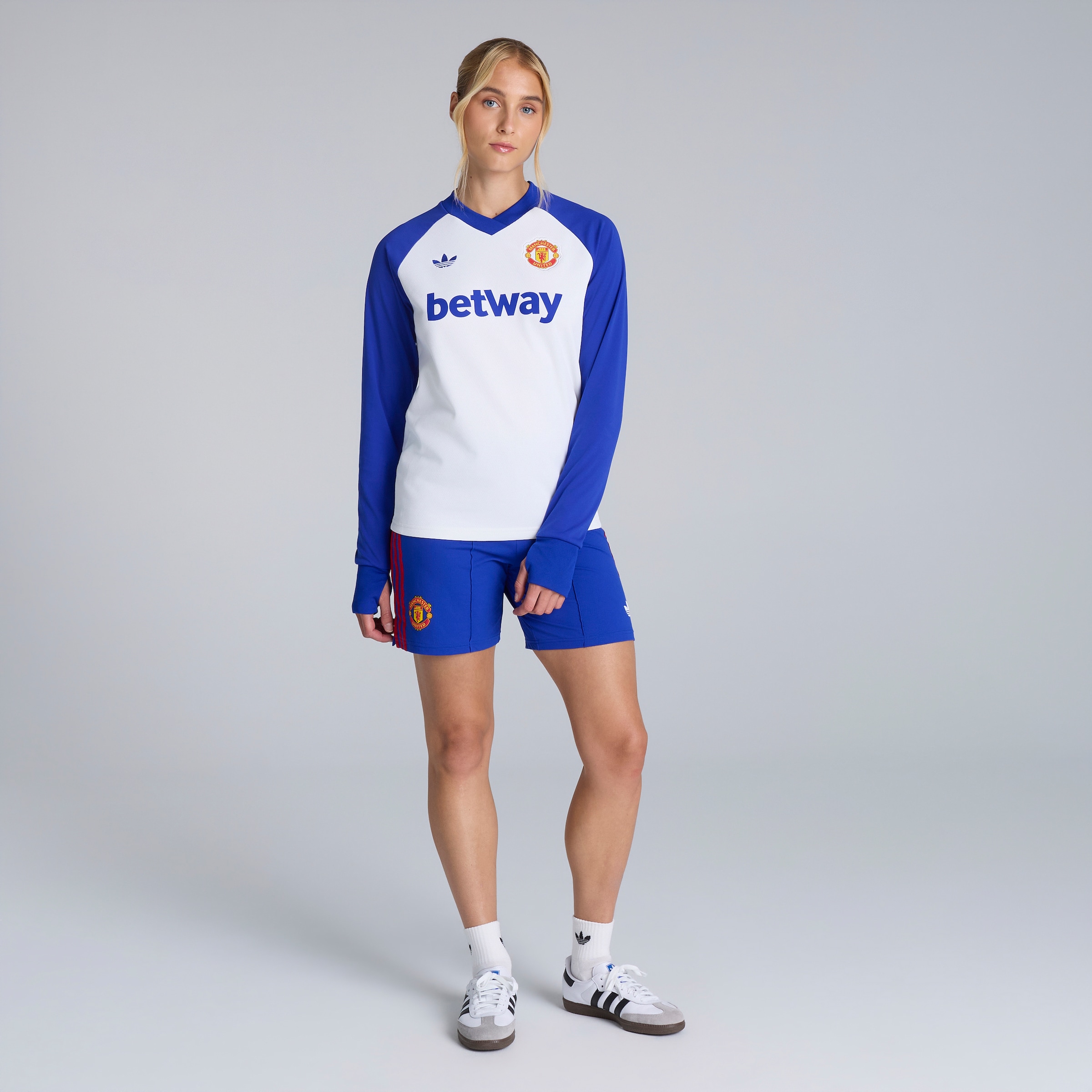 Manchester United Womens 26/27 Away Pre Match Warm Top (Sponsored) White Detail [3-5]