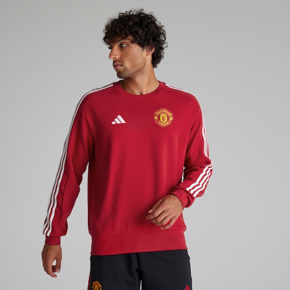Manchester United x adidas Mens DNA Sweatshirt Red Red