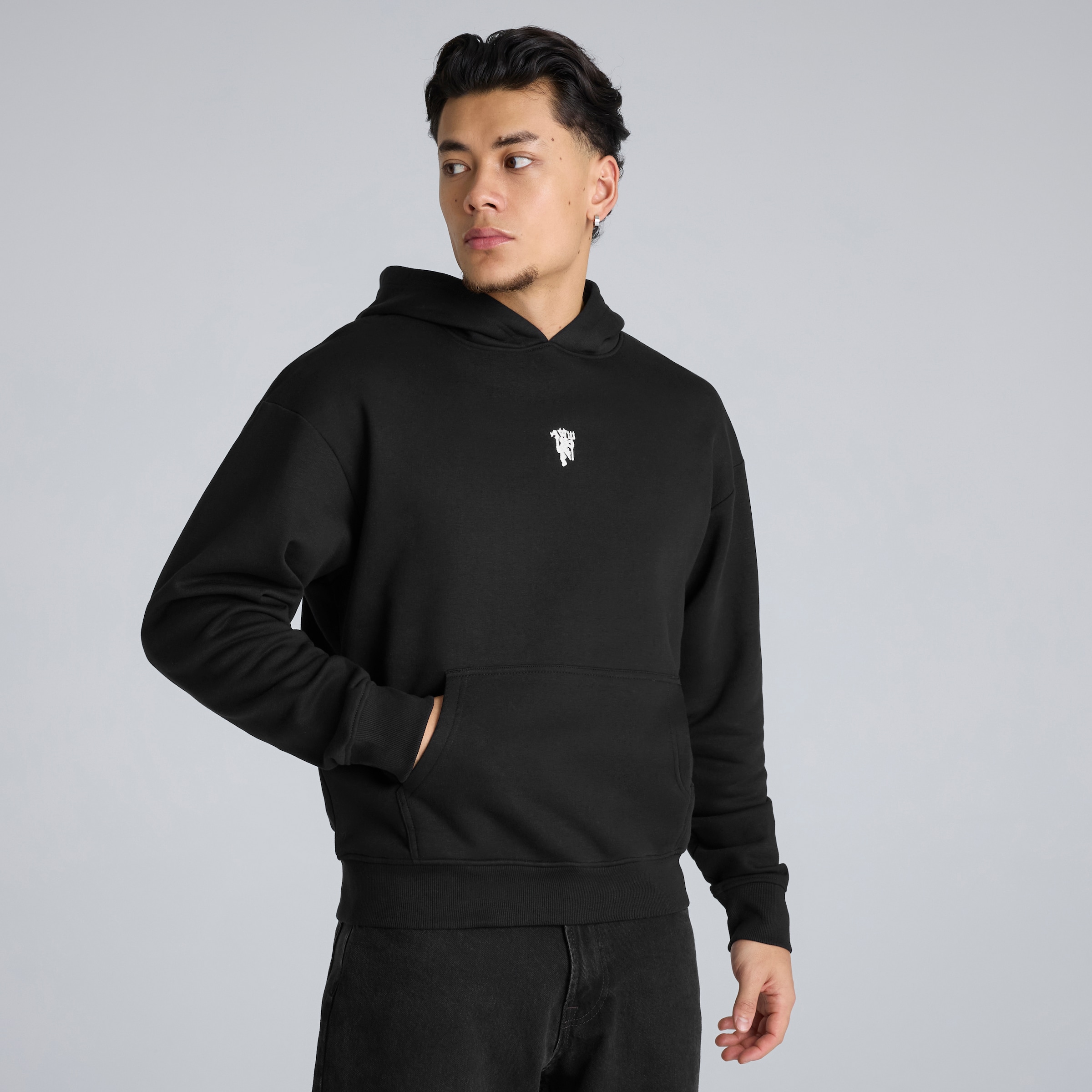 Manchester United Hated Adored Never Ignored Overhead Hoodie Black Black