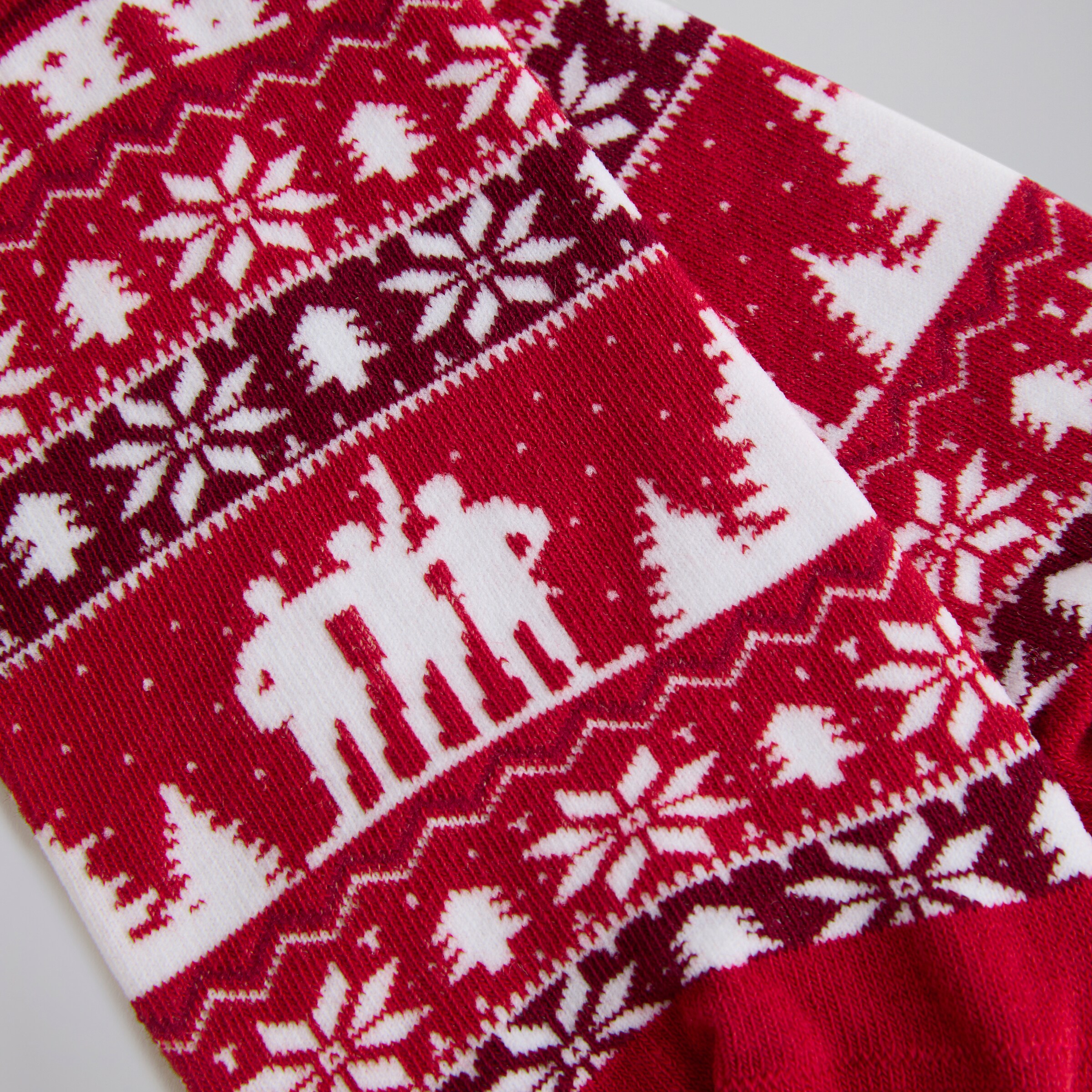 Manchester United Kids Christmas Fairisle Sock Red Red Detail [4-4]