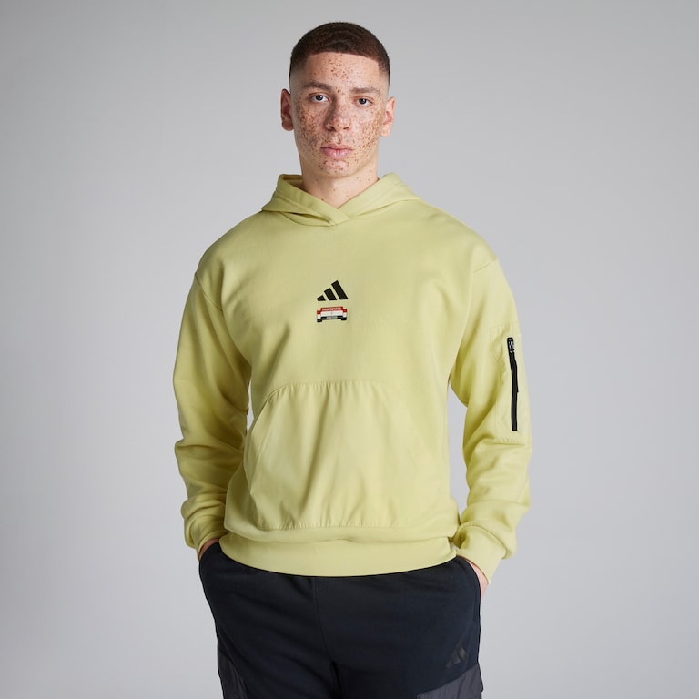 Manchester United x adidas City Escape Fleece Hoodie Yellow
