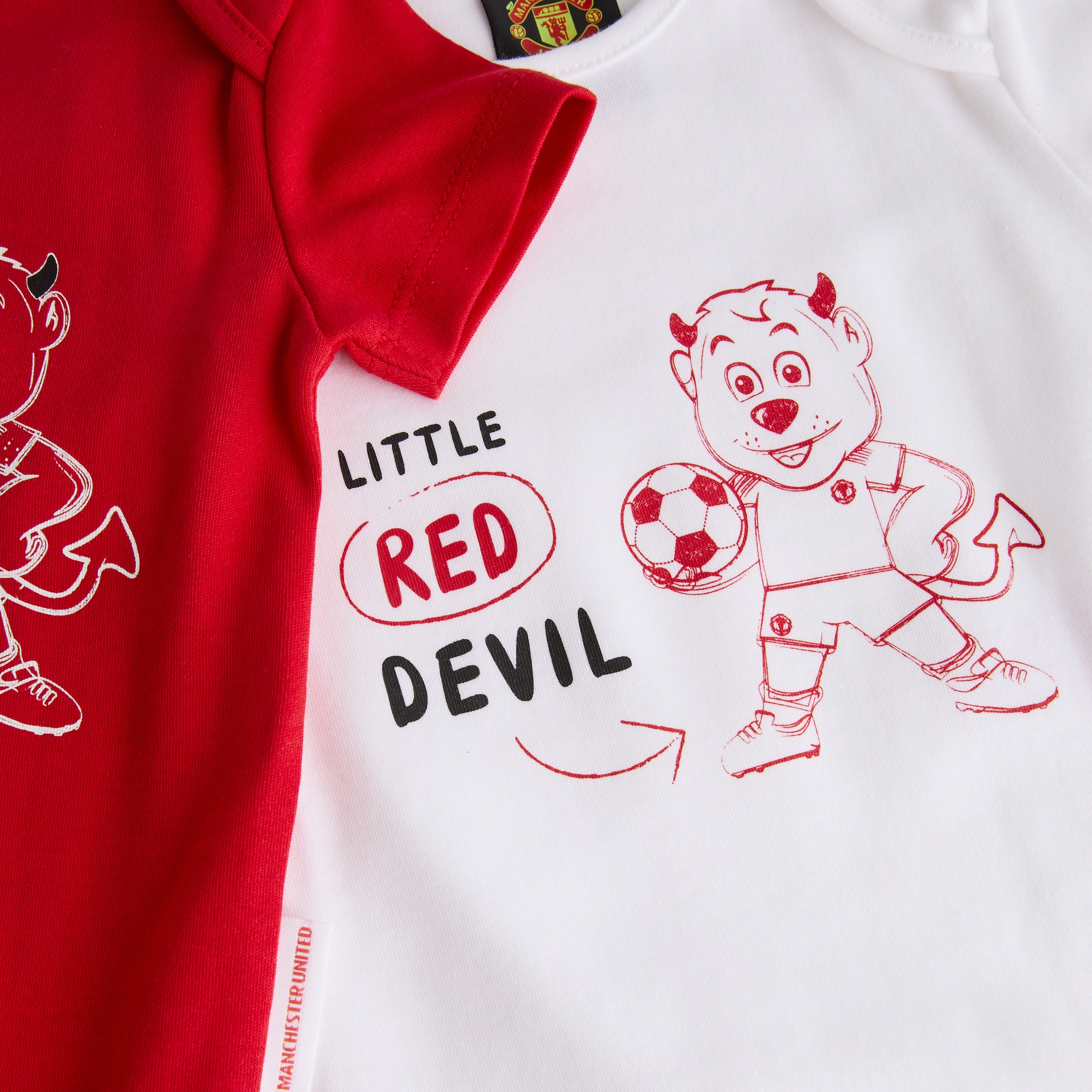 Manchester United Baby  Little Devil Bodysuits 2 Pack Multi Multicolore Détail [3-4]