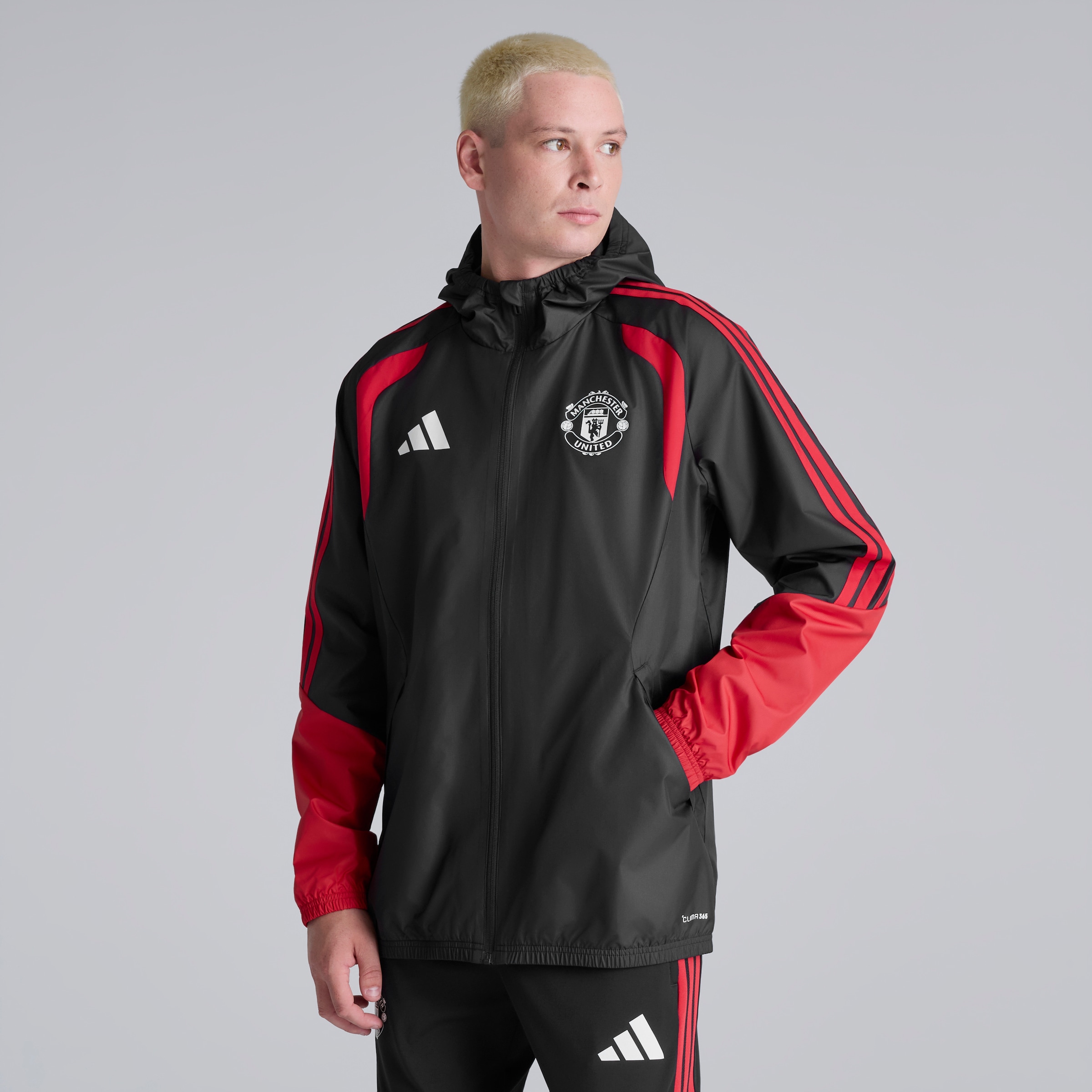 Manchester United 26/27 Training Tiro All Weather Jacket Black Noir
